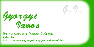 gyorgyi vamos business card