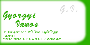 gyorgyi vamos business card